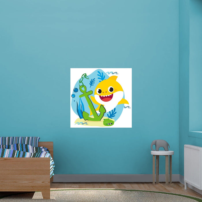 Fathead Baby Shark: Anchor Poster - Officially Licensed Nickelodeon Removable Adhesive Decal