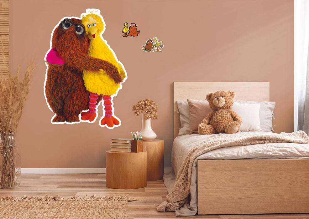 Fathead Snuffleupagus and Big Bird RealBig - Officially Licensed Sesame Street Removable Adhesive Decal
