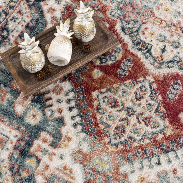 Hauteloom Brend Rust Medallion Area Rug