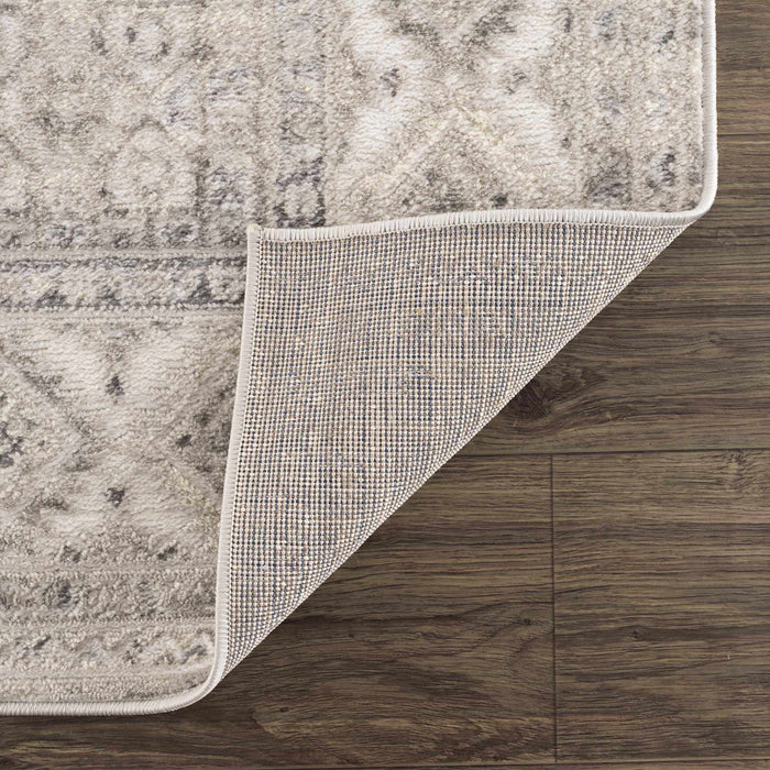 Hauteloom Brend Taupe Medallion Area Rug