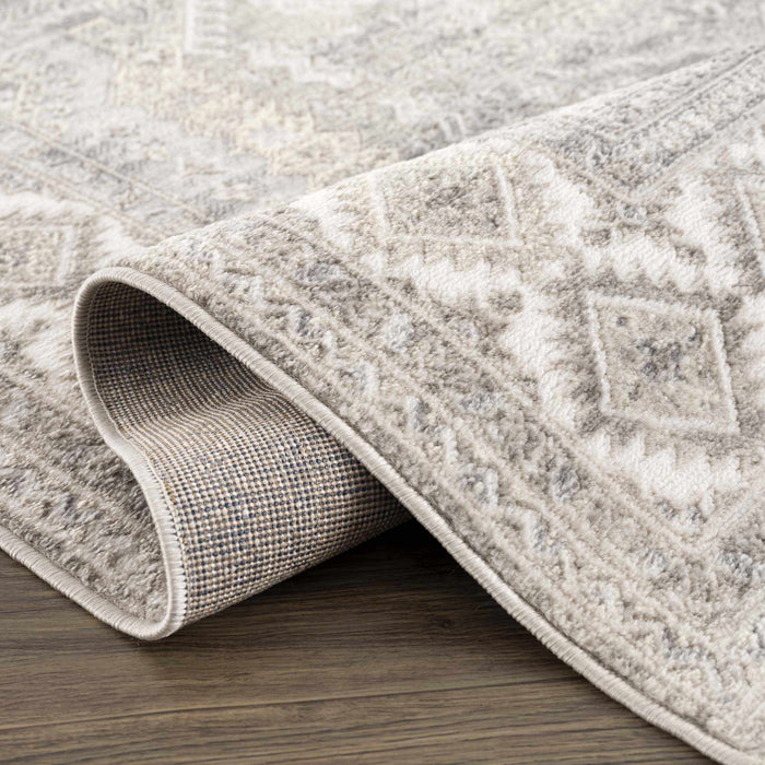 Hauteloom Brend Taupe Medallion Area Rug