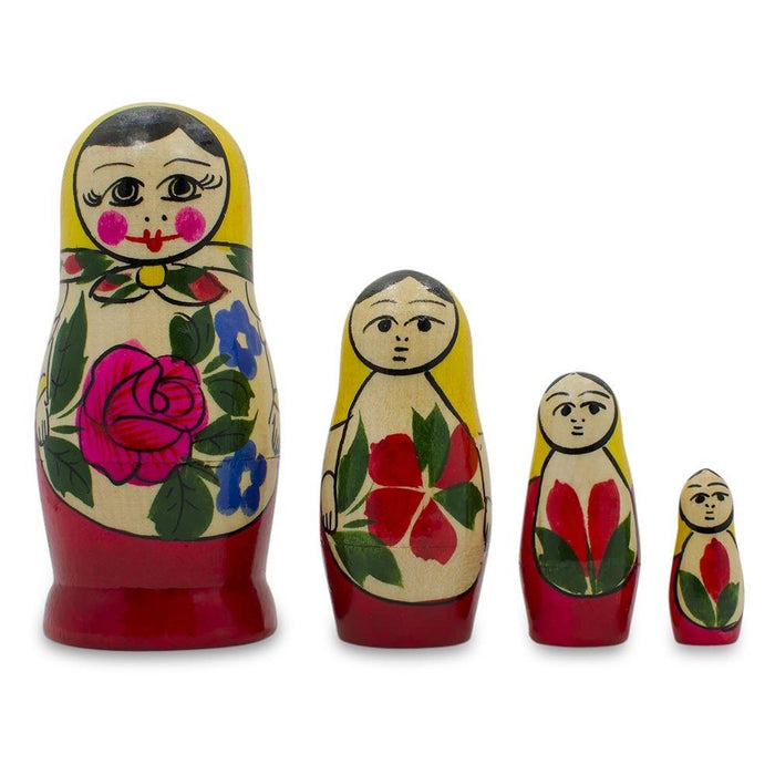 BestPysanky Set of 4 Unfinished Wooden Nesting Dolls Craft 4 Inches