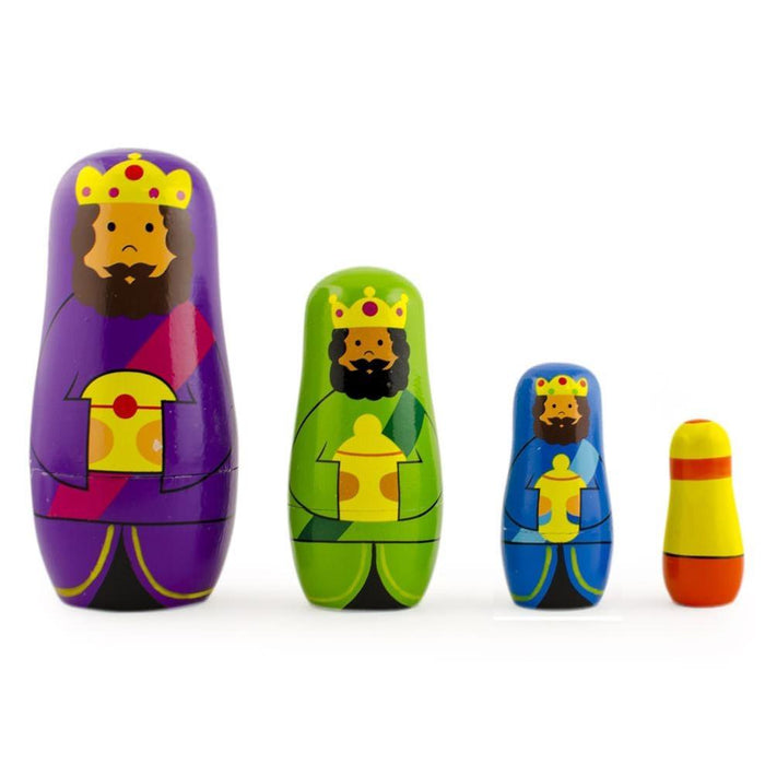 BestPysanky Set of 4 Unfinished Wooden Nesting Dolls Craft 4 Inches