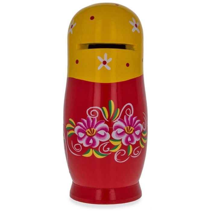 BestPysanky Matryoshka Wooden Nesting Doll Piggy Bank 6.5 Inches