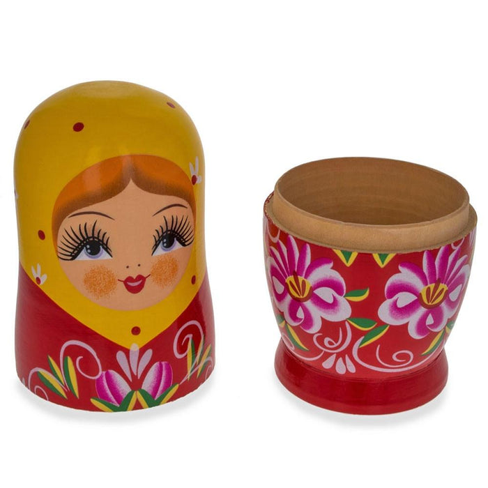 BestPysanky Matryoshka Wooden Nesting Doll Piggy Bank 6.5 Inches