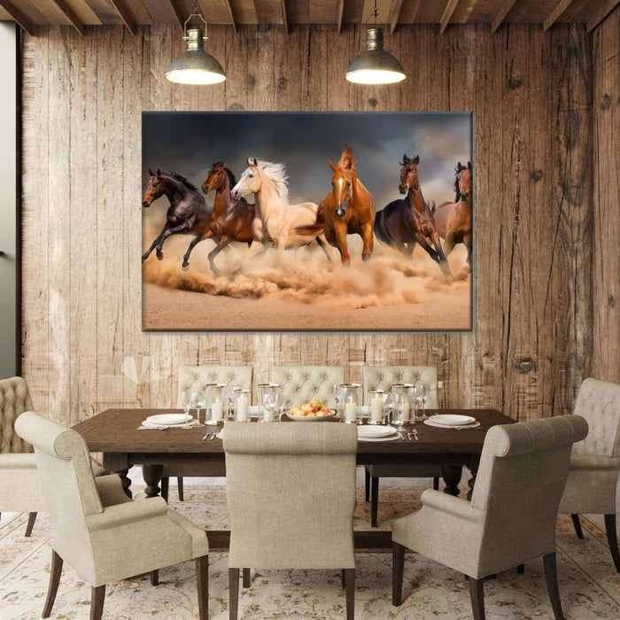 ElephantStock Desert Roaming Horses Wall Art