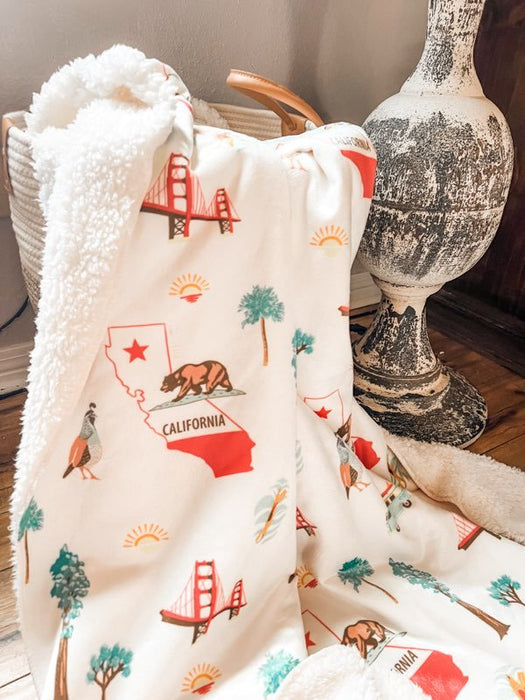 Little Hometown California Plush Throw Blanket 60x80