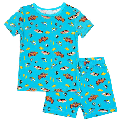 Free Birdees Calypso Fish Short Sleeve and Shorts Pajama Set (6M-12Y)