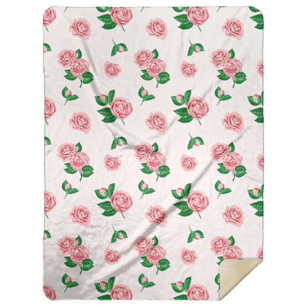 Little Hometown Camellia Plush Throw Blanket 60x80