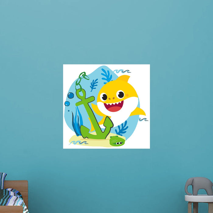 Fathead Baby Shark: Anchor Poster - Officially Licensed Nickelodeon Removable Adhesive Decal