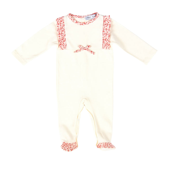 Bebe Sweeny CANDY | Girls Ivory Cotton Babygrow