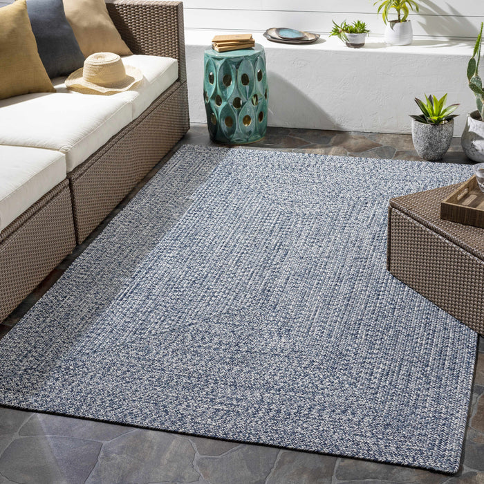 Hauteloom Blue Braided Faux Jute Rug