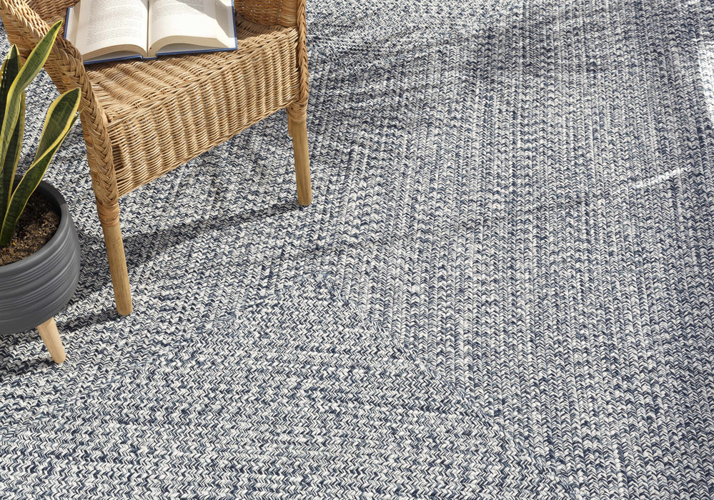 Hauteloom Blue Braided Faux Jute Rug