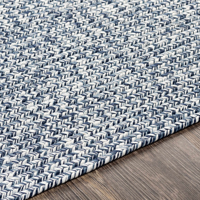 Hauteloom Blue Braided Faux Jute Rug