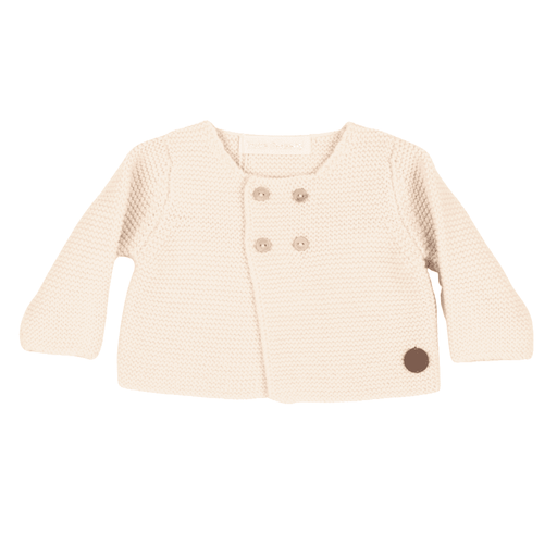 Bebe Sweeny Baby Beige Cotton Knit Cardigan