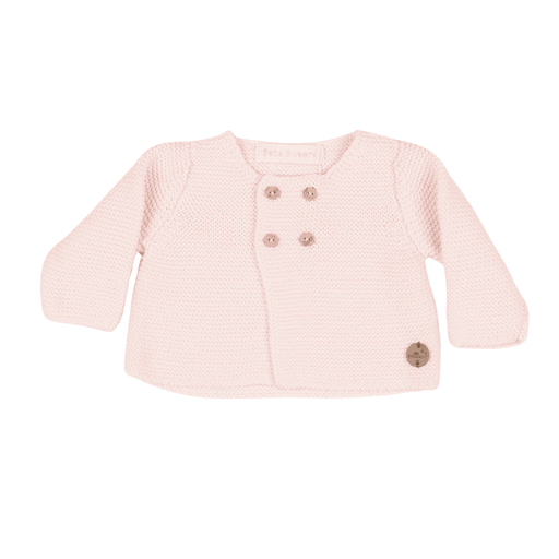 Bebe Sweeny Girls Pale Pink Cotton Knit Cardigan