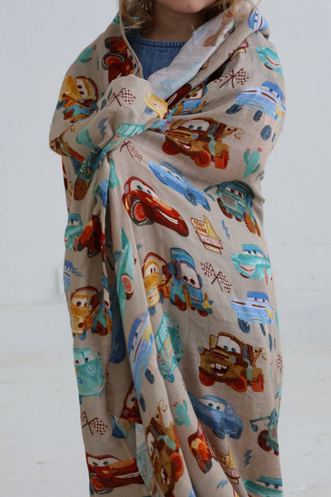 Ellie Sue Cars Muslin Blanket