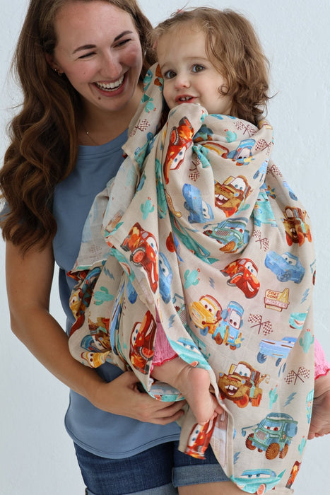 Ellie Sue Cars Muslin Blanket