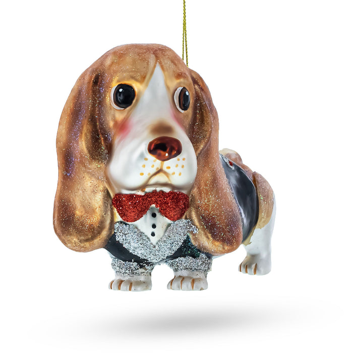 BestPysanky Lovable Spaniel Dog - Blown Glass Christmas Ornament