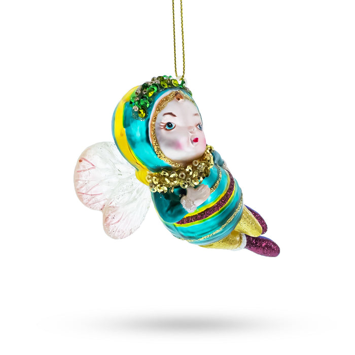 BestPysanky Enchanting Fairy Baby Blown Glass Christmas Ornament