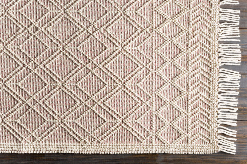Hauteloom Ramsbury Pink Trellis Wool Rug