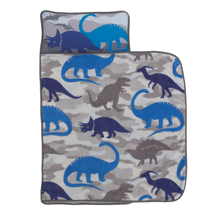 Everything Kids Dino Toddler Nap Mat with Pillow and Blanket