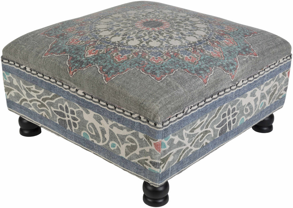 Hauteloom Swinton Gray Ottoman Pouf