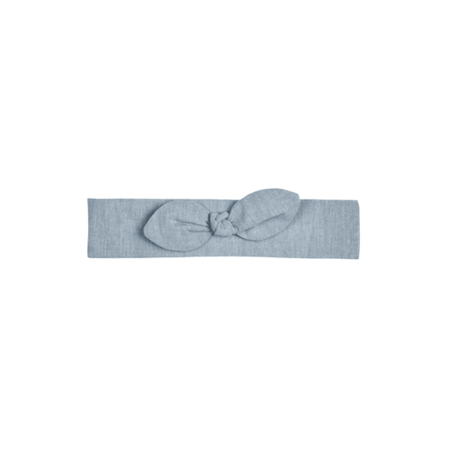 Bebe Sweeny Girls Blue Cotton Chambray Headband