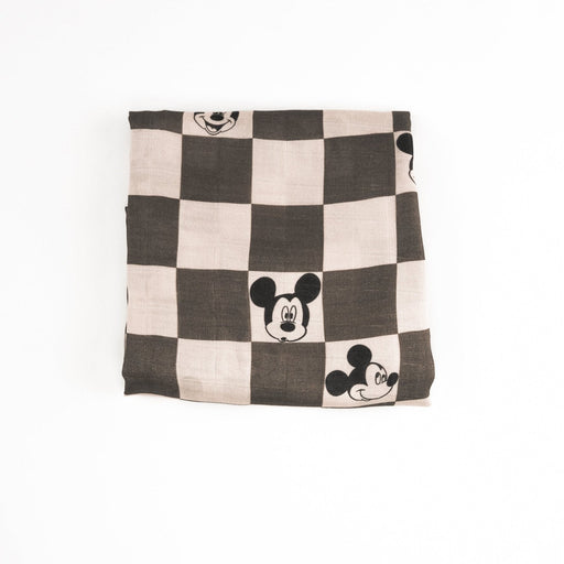 Ellie Sue Charcoal Checkers Muslin Blanket