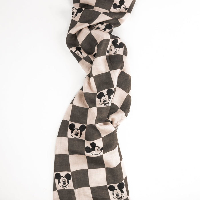 Ellie Sue Charcoal Checkers Muslin Blanket