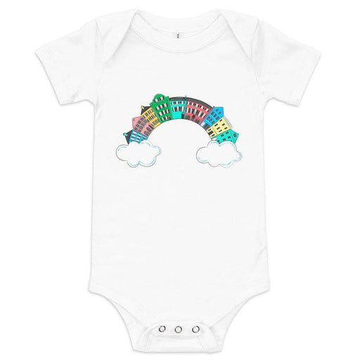 Little Hometown Charleston Rainbow Row Baby Onesie