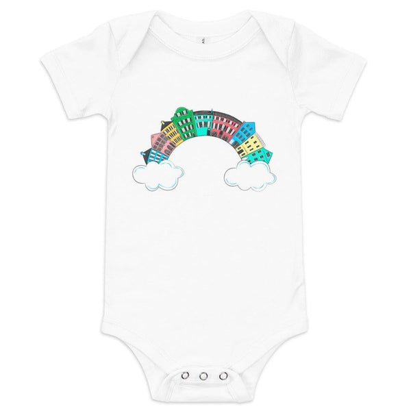 Little Hometown Charleston Rainbow Row Baby Onesie