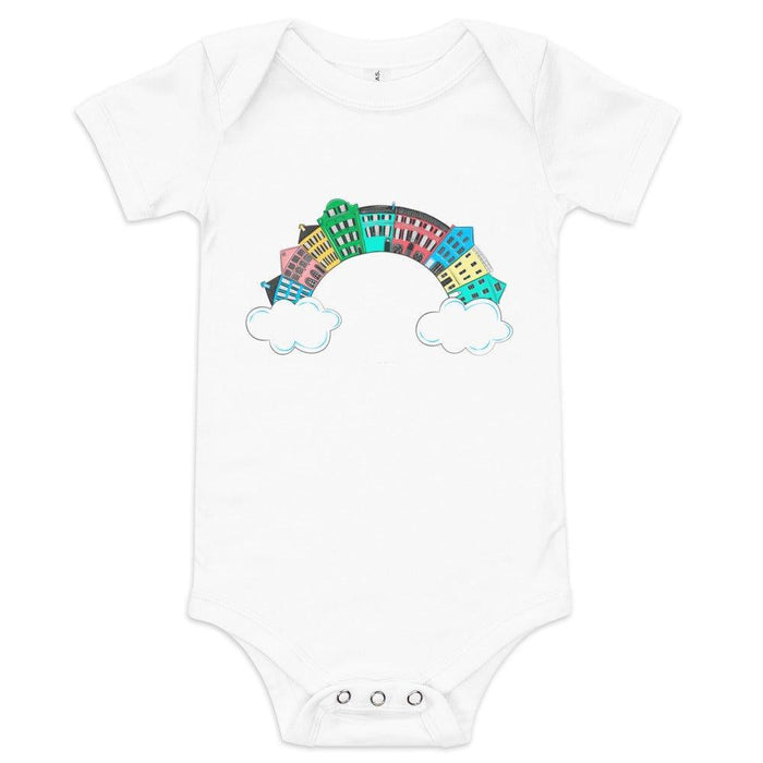 Little Hometown Charleston Rainbow Row Baby Onesie