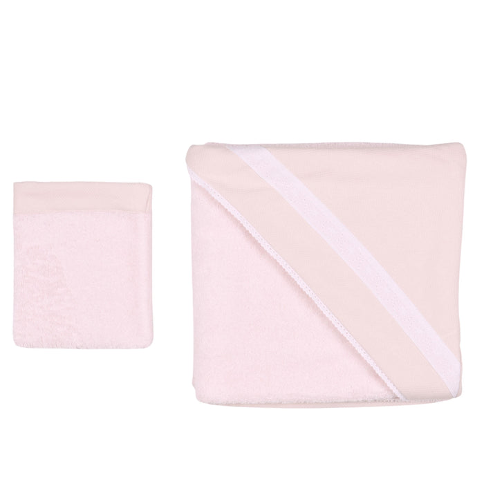 Bebe Sweeny CHELY | Girls Light Pink Hooded Towel & Washcloth (2)