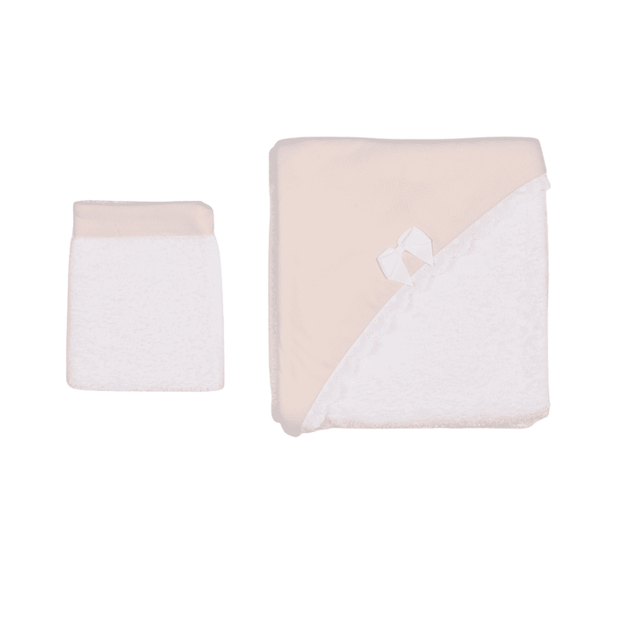 Bebe Sweeny CHELY | Girls Rose Blush Hooded Towel & Washcloth (2)