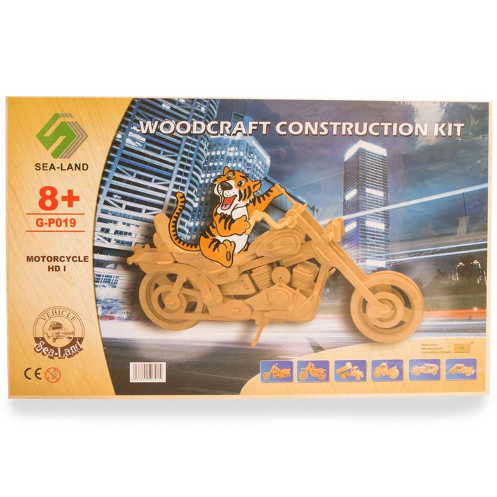 BestPysanky Motorcycle Model Kit Wooden 3D Puzzle