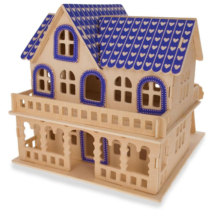 BestPysanky Family Home House Building Model Kit Wooden 3D Puzzle
