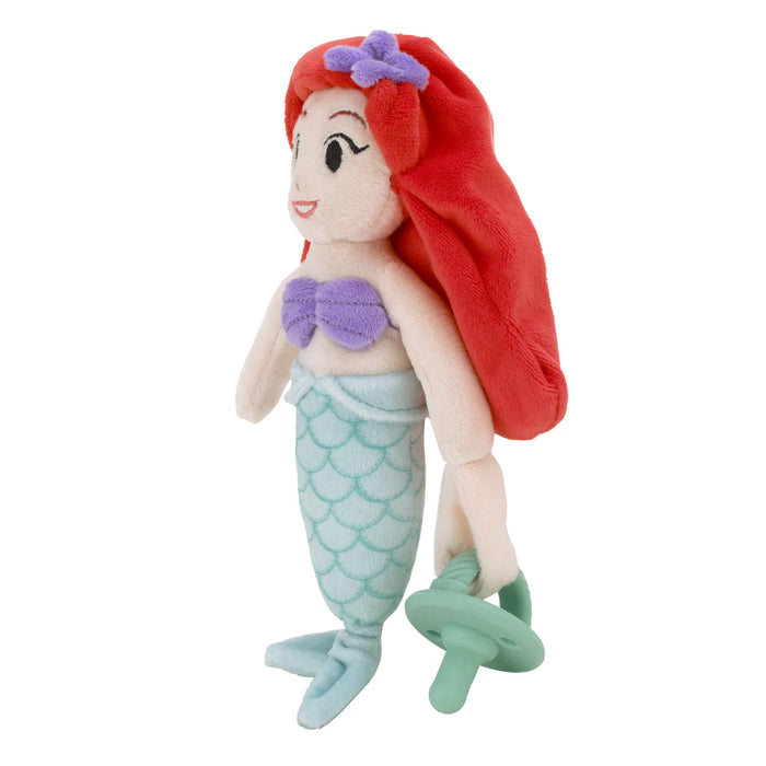 Disney Ariel Red, Lavender, and Aqua Super Soft Plush Pacifier Buddy