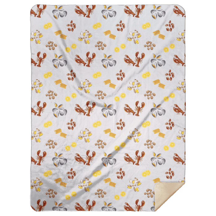 Little Hometown Clam Bake Plush Throw Blanket 60x80