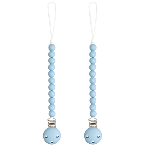 Comfy Cubs Pacifier Clips, 2 Pack - Sky Blue