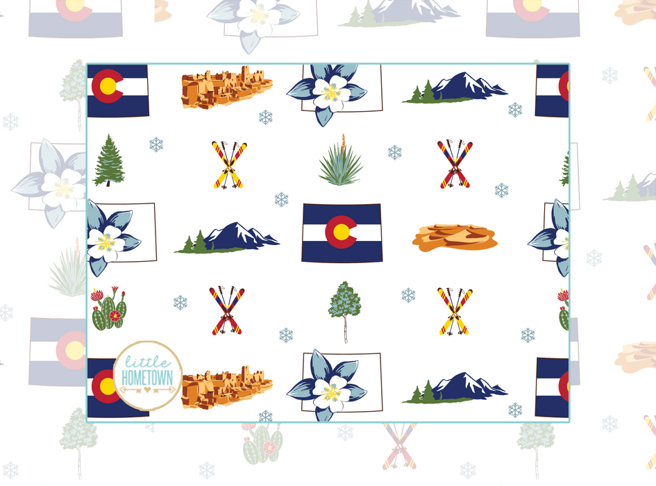 Little Hometown Colorado Plush Throw Blanket 60x80