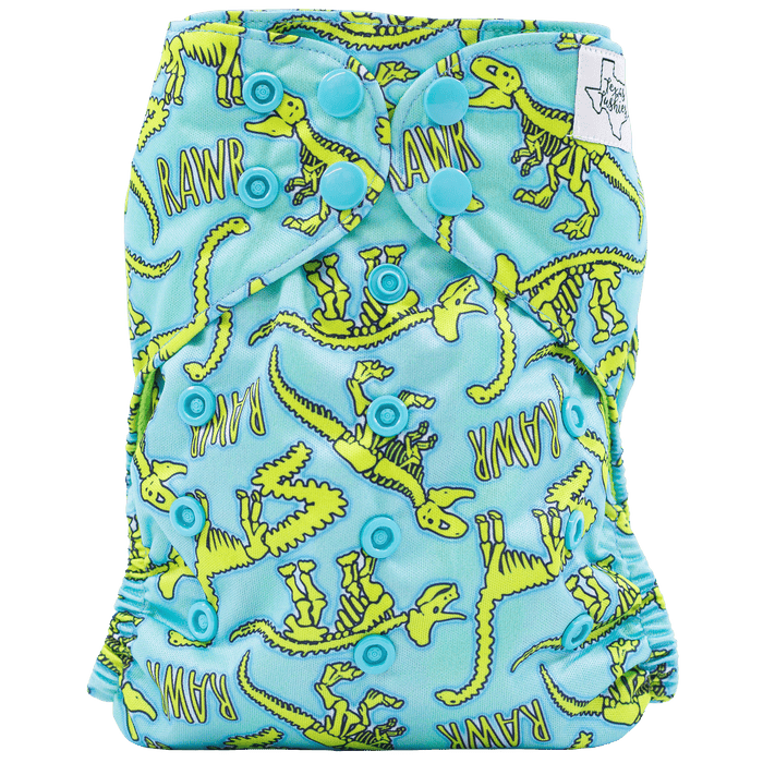 Texas Tushies Colored AWJ - Slim Fit AIO Cloth Diaper