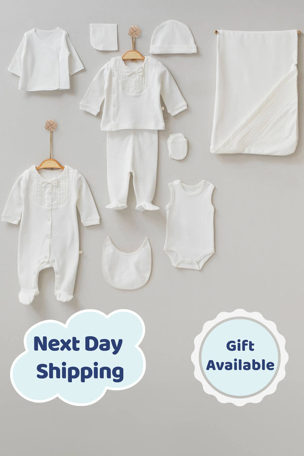 THA Dressing Alex White Newborn Coming Home Set (10 Pcs)