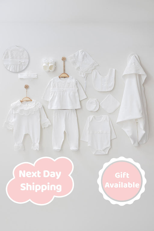 THA Dressing Ann White Newborn Coming Home Set (11 Pcs)