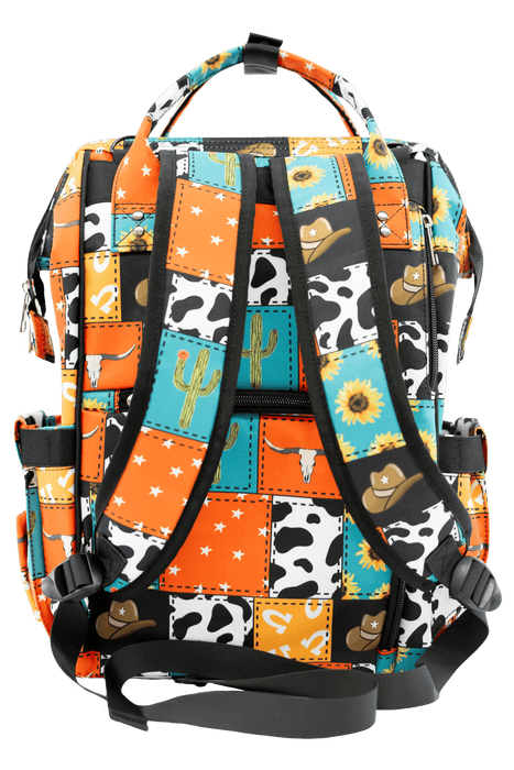 Texas Tushies Cowboy Patches - Diaper Bag