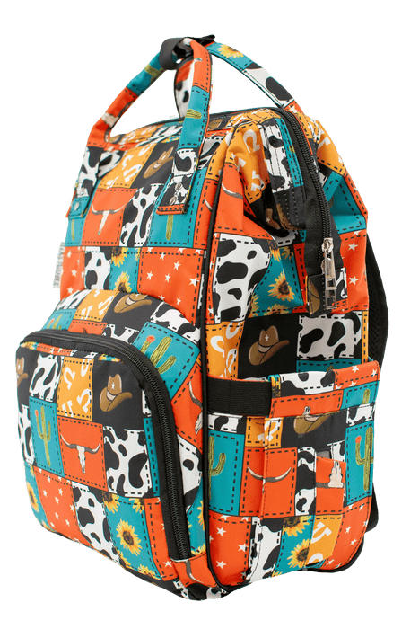 Texas Tushies Cowboy Patches - Diaper Bag