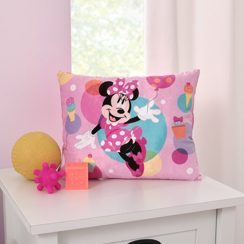 Disney Minnie Mouse Let's Party Plush Toddler Pillow