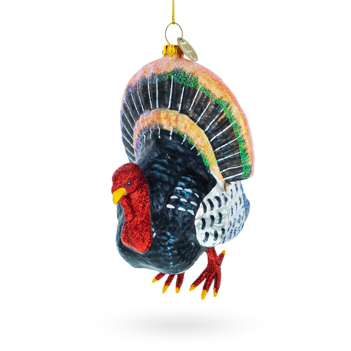 BestPysanky Gobbler Turkey - Blown Glass Christmas Ornament