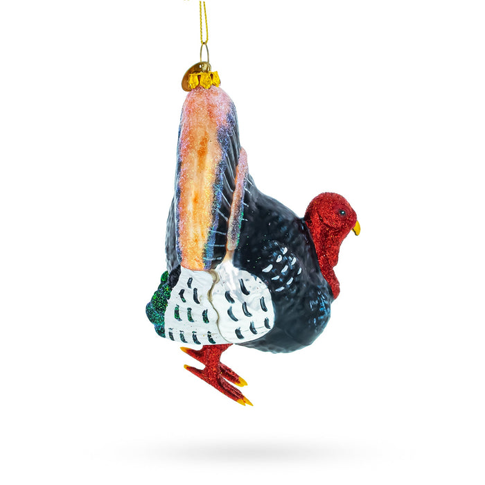 BestPysanky Gobbler Turkey - Blown Glass Christmas Ornament