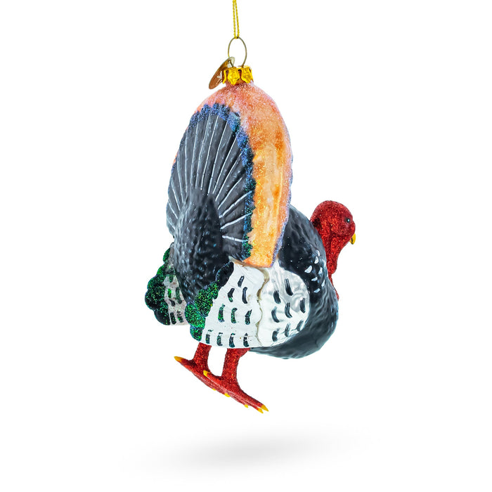 BestPysanky Gobbler Turkey - Blown Glass Christmas Ornament